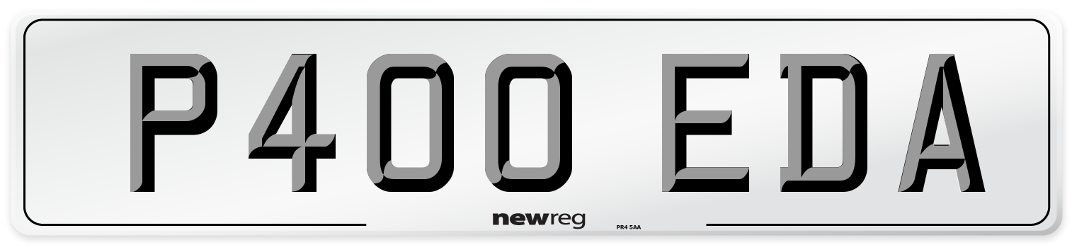 P400 EDA Number Plate from New Reg
